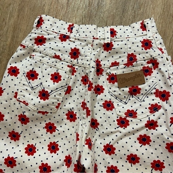Wrangler Flower Print Jeans Vintage Size 13/14 Slim - Picture 6 of 7